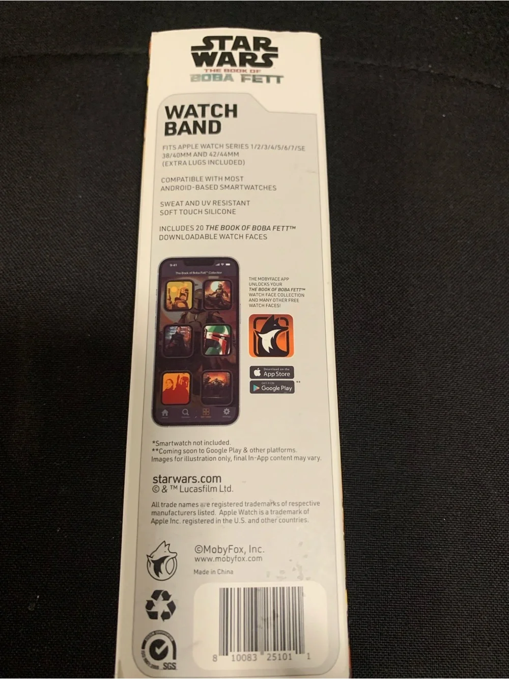 Star Wars Boba Fett Orange and Yellow Silicone Watch Band for Apple Watch